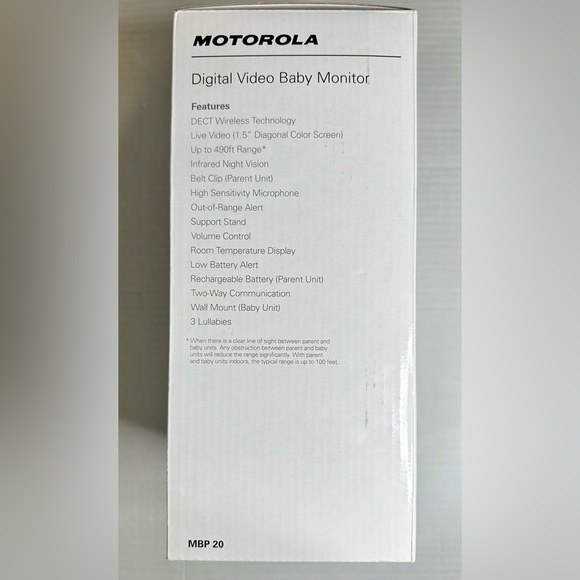 Motorola Digital Video baby Monitor 1.5’ LCD, 2-Way/ WIRELESS-NEW W/box no tags - Picture 4 of 11